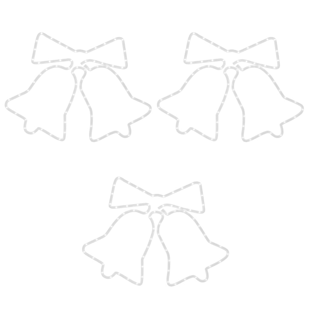 Kellot joulukoriste 72 LED-valoa 3 kpl 50x56 cm - Harrastajankoti.fi