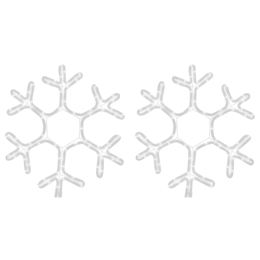 Lumihiutale joulukoriste LED-valot 2 kpl lämmin valk. 38x37 cm - Harrastajankoti.fi