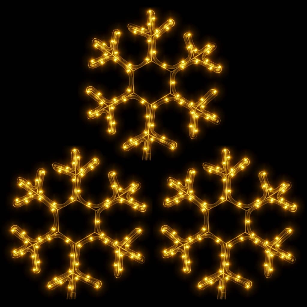 Lumihiutale joulukoriste LED-valot 3 kpl lämmin valk. 38x37 cm - Harrastajankoti.fi