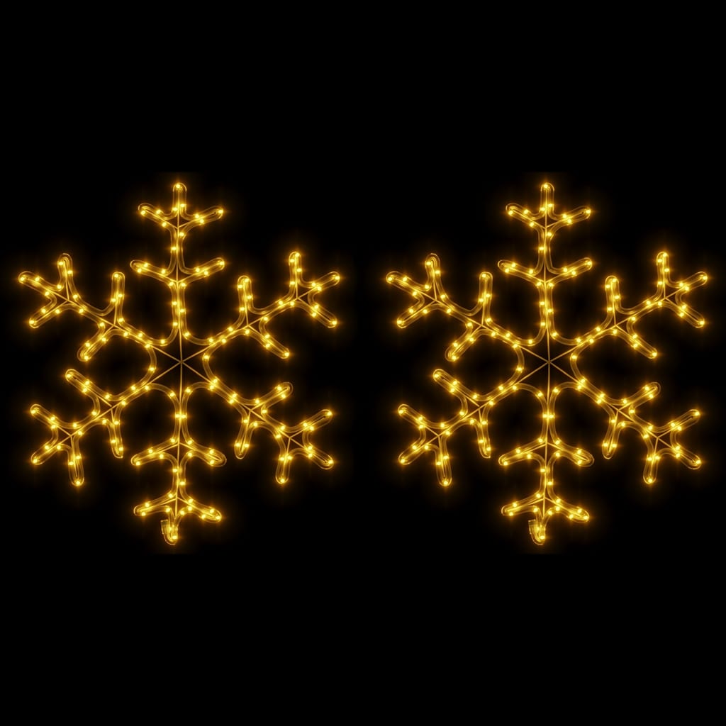 Lumihiutale joulukoriste LED-valot 2 kpl lämmin valk. 59x59 cm - Harrastajankoti.fi