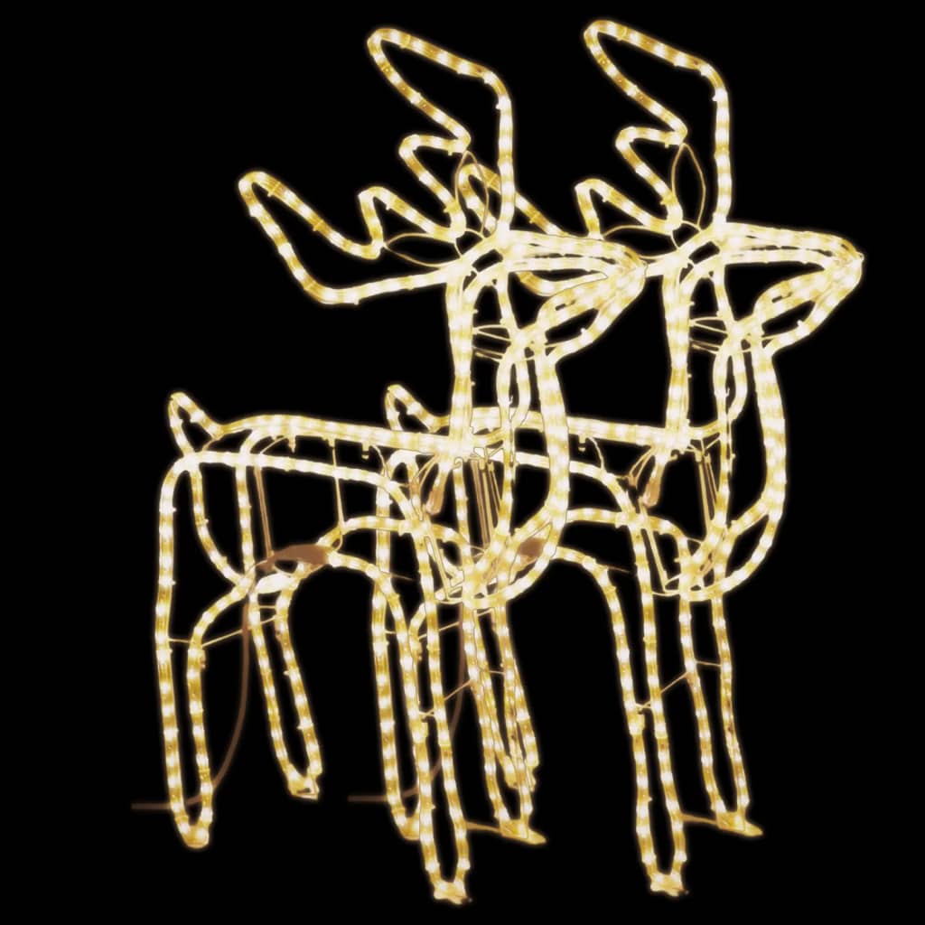 Poro joulukoriste 2 kpl lämmin valkoinen 76x42x87 cm - Harrastajankoti.fi