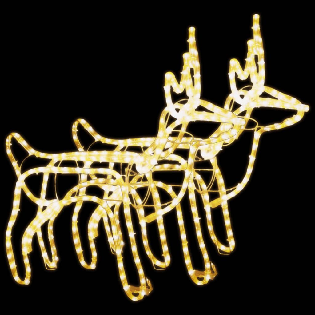 Poro joulukoriste 2 kpl lämmin valkoinen 60x30x60 cm - Harrastajankoti.fi