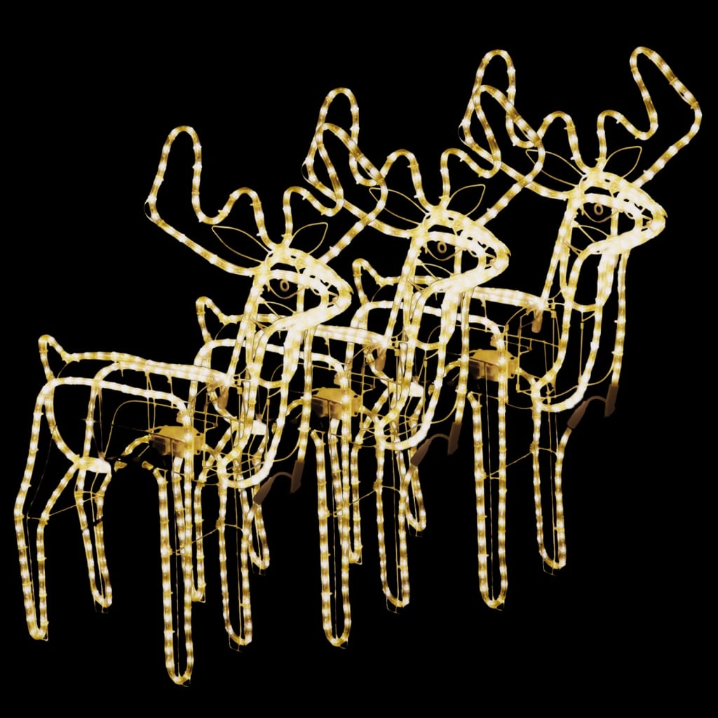 Poro joulukoristeet liikkuvat päät 3 kpl lämmin valkoinen - Harrastajankoti.fi