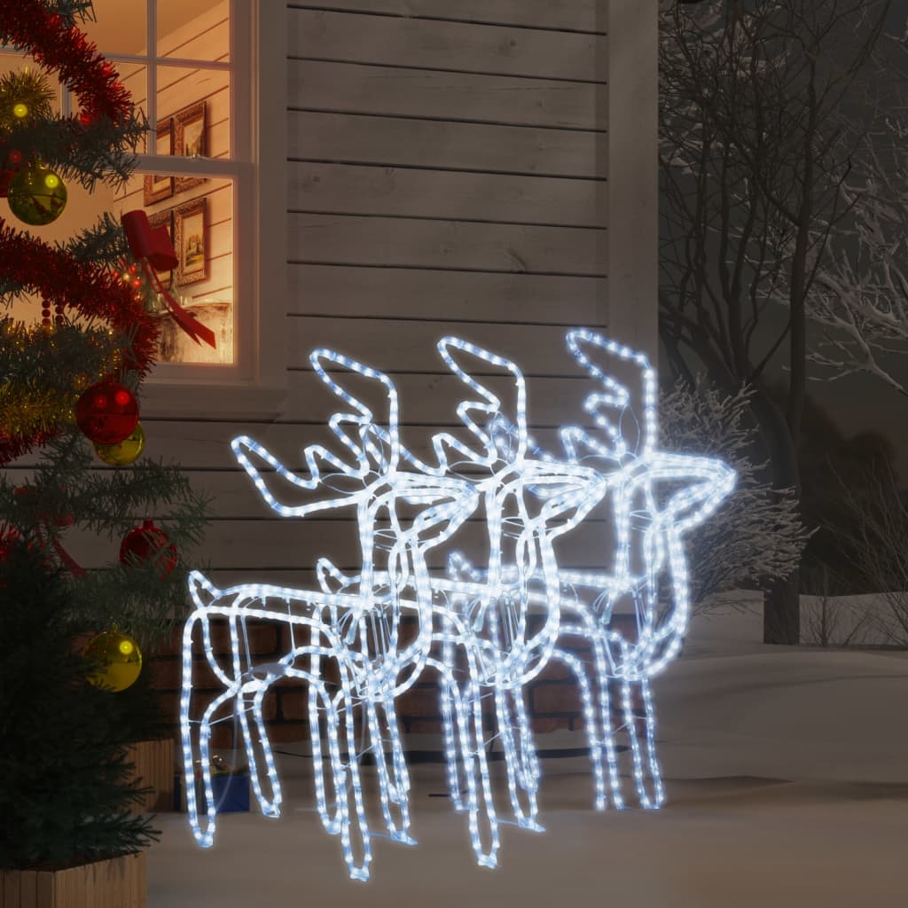 Poro joulukoriste 3 kpl kylmä valkoinen 76x42x87 cm - Harrastajankoti.fi