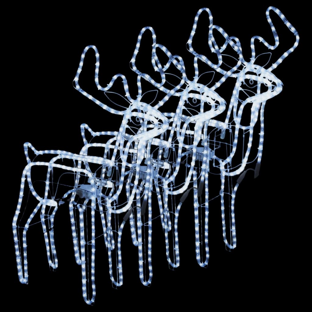 Poro joulukoristeet liikkuvat päät 3 kpl kylmä valkoinen - Harrastajankoti.fi