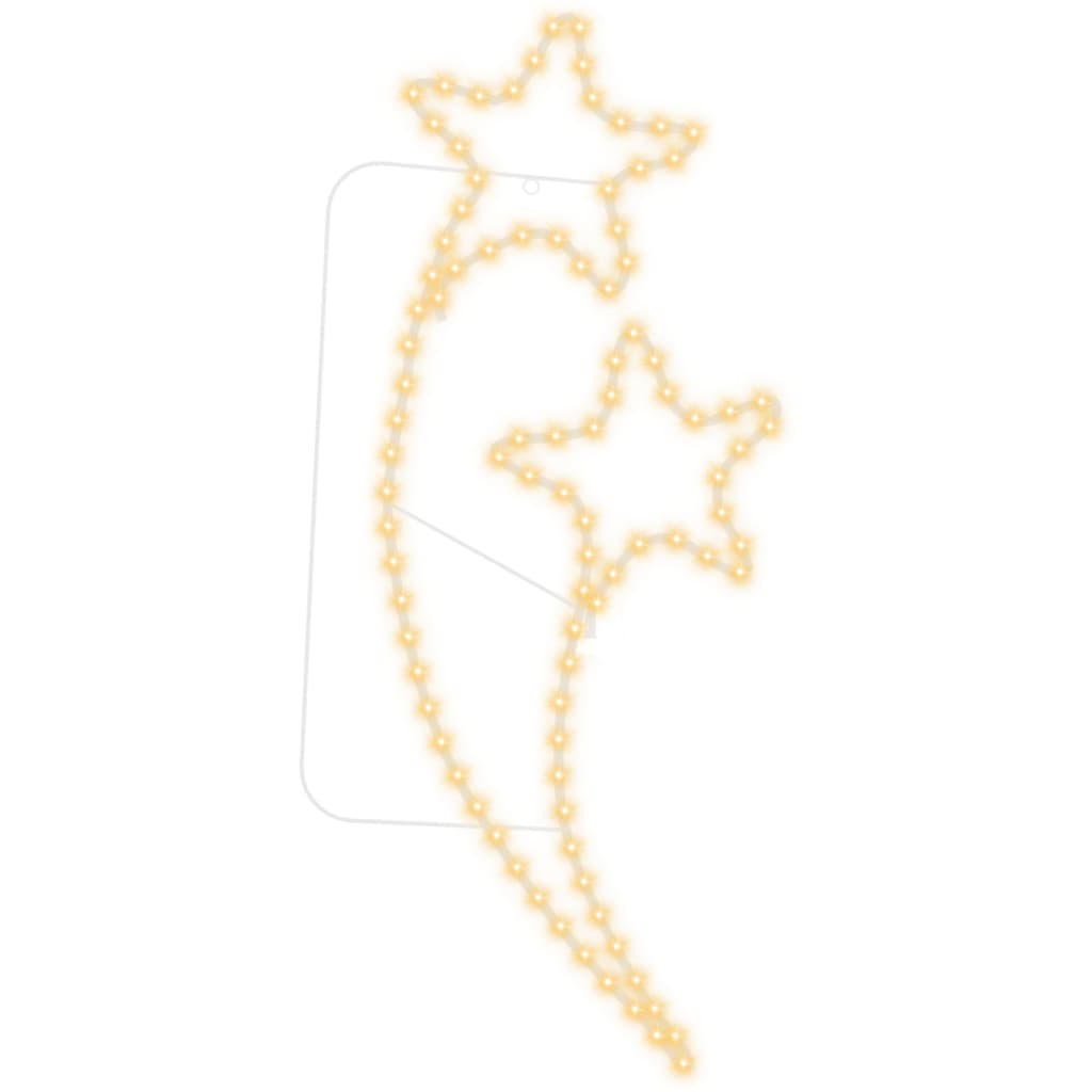 Tähdenmuotoiset valokaapelit 4 kpl lämmin valk. 125,5x53x4,5 cm - Harrastajankoti.fi