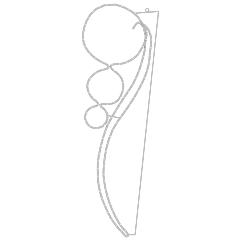 Pallonmuotoiset valokaapelit 8 kpl lämmin valk. 111,5x35x4,5 cm - Harrastajankoti.fi