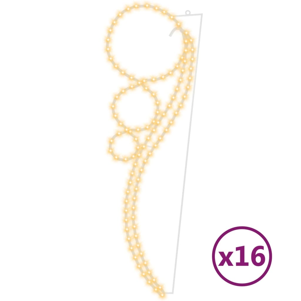 Pallonmuotoiset valokaapelit 16 kpl lämmin valk 111,5x35x4,5 cm - Harrastajankoti.fi