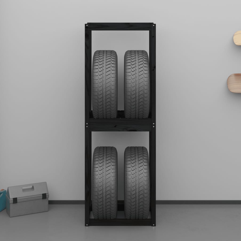 Rengasteline musta 63x40x180 cm täysi mänty - Harrastajankoti.fi