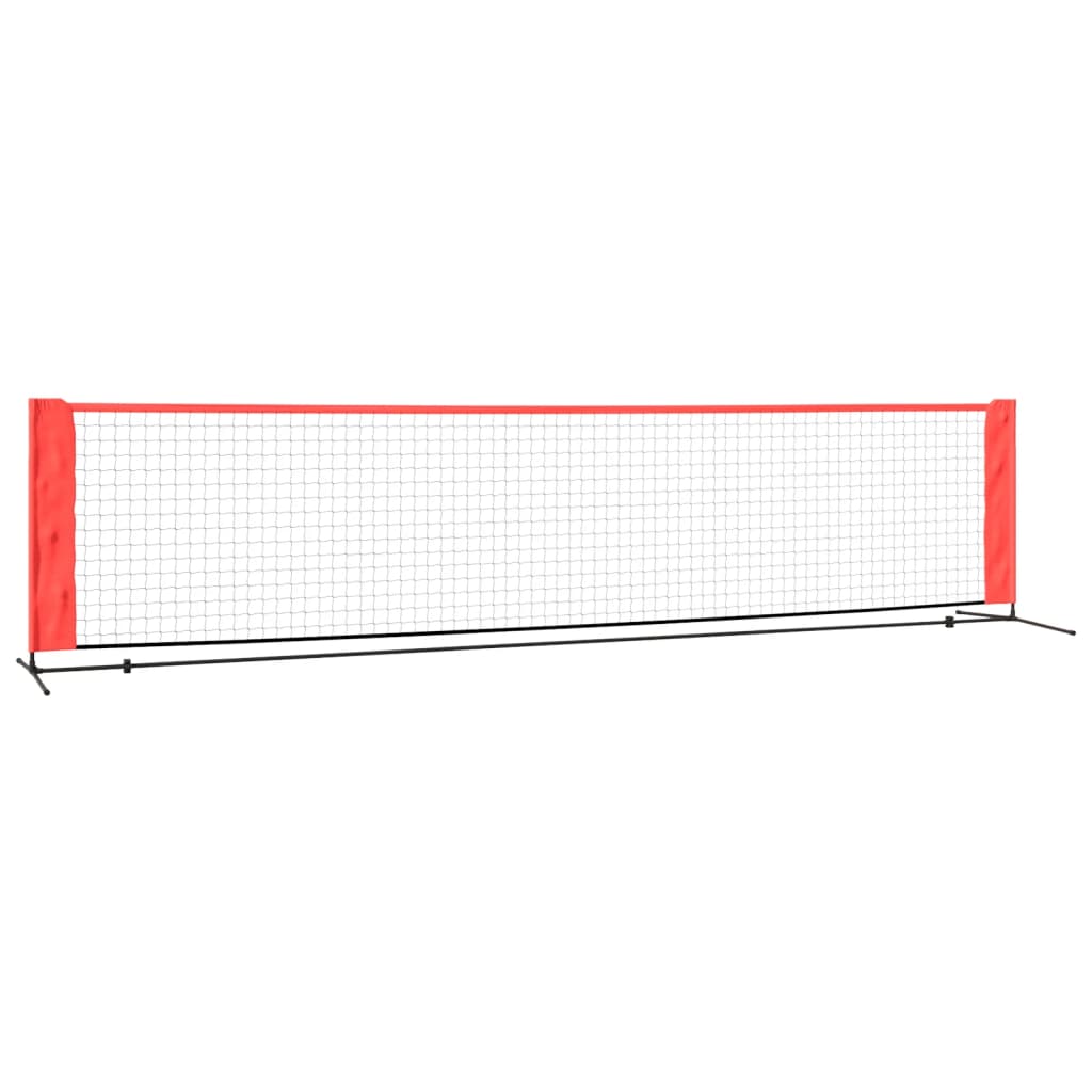 Tennisverkko musta ja punainen 400x100x87 cm polyesteri - Harrastajankoti.fi