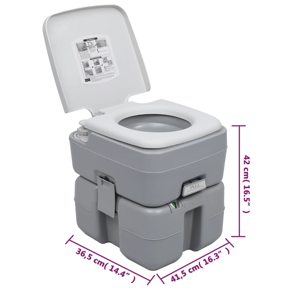 Kannettava retkeily-WC ja käsienpesutelinesarja vesisäiliöllä - Harrastajankoti.fi