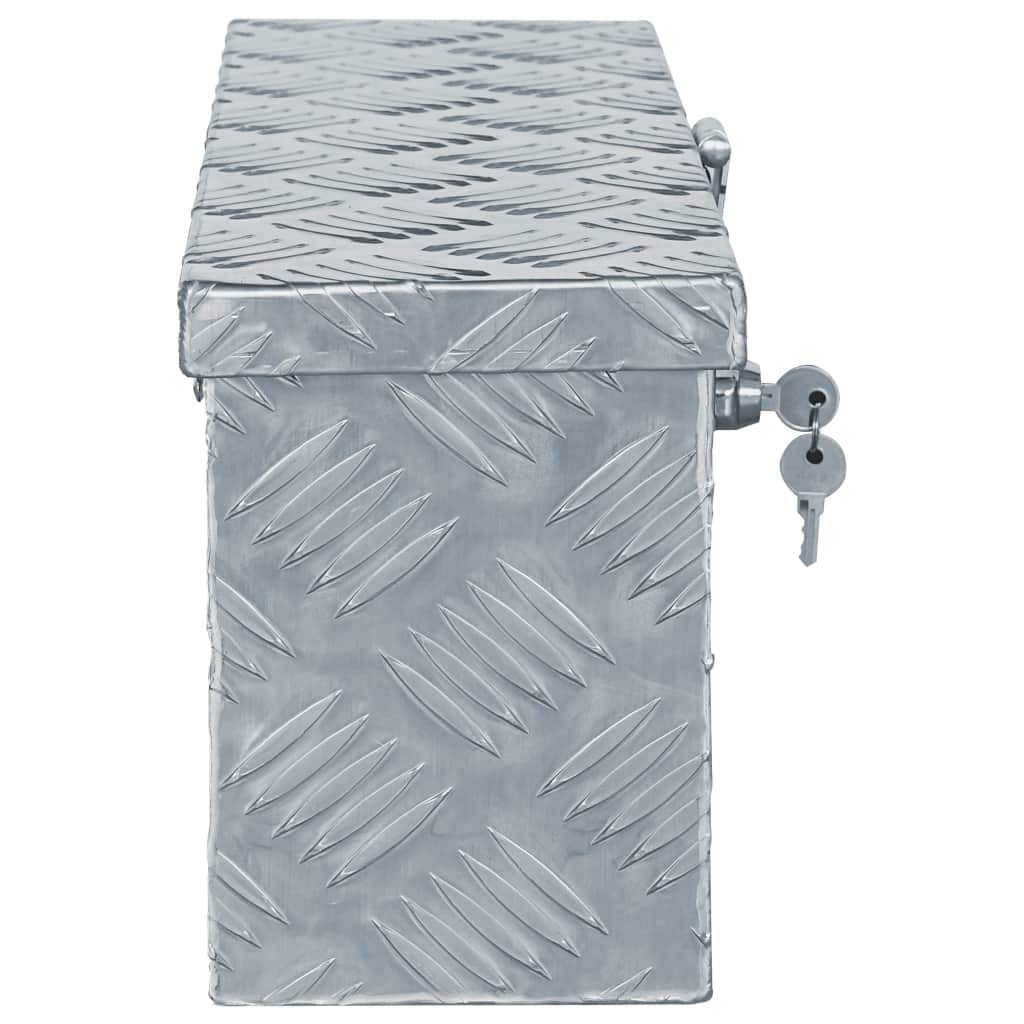 Alumiinilaatikko 48,5x14x20 cm hopea - Harrastajankoti.fi
