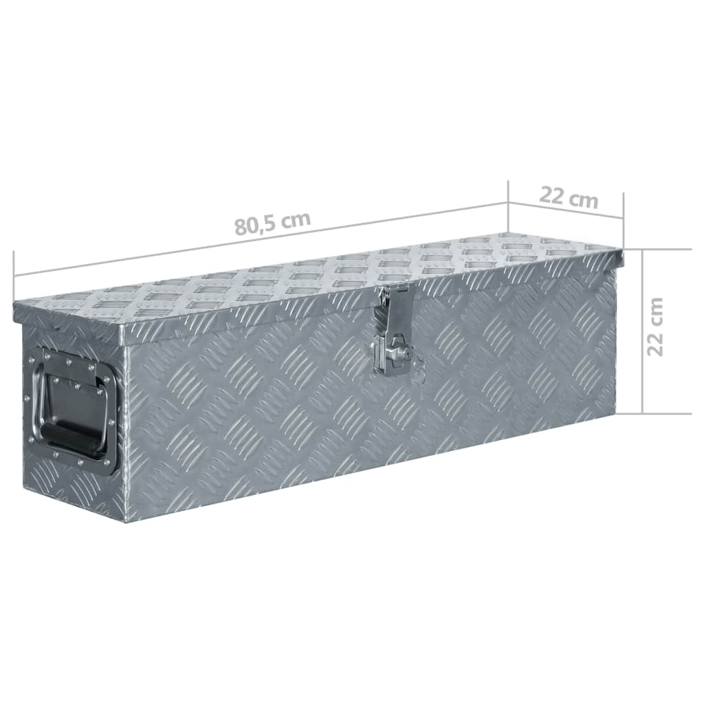 Alumiinilaatikko 80,5x22x22 cm hopea - Harrastajankoti.fi