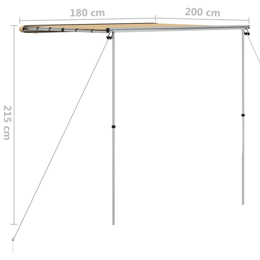 Asuntoauton ja -vaunun markiisi 1,8x2x2,15 m beige - Harrastajankoti.fi