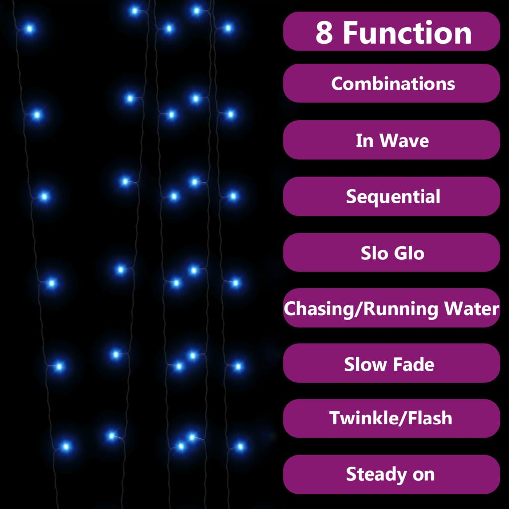 Aurinkoenergia keijuvalot 5kpl 5x200 LED sininen sisä/ulko - Harrastajankoti.fi