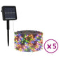 Aurinkoenergia keijuvalot 5kpl 5x200 LED värikäs sisä/ulko - Harrastajankoti.fi