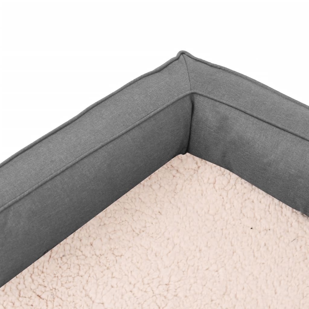 Ergonominen koiransängyn patja 90x64 cm pellavatyyli harmaa - Harrastajankoti.fi