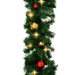 Jouluköynnös koristeltu joulupalloilla ja LED-valoilla 10 m - Harrastajankoti.fi