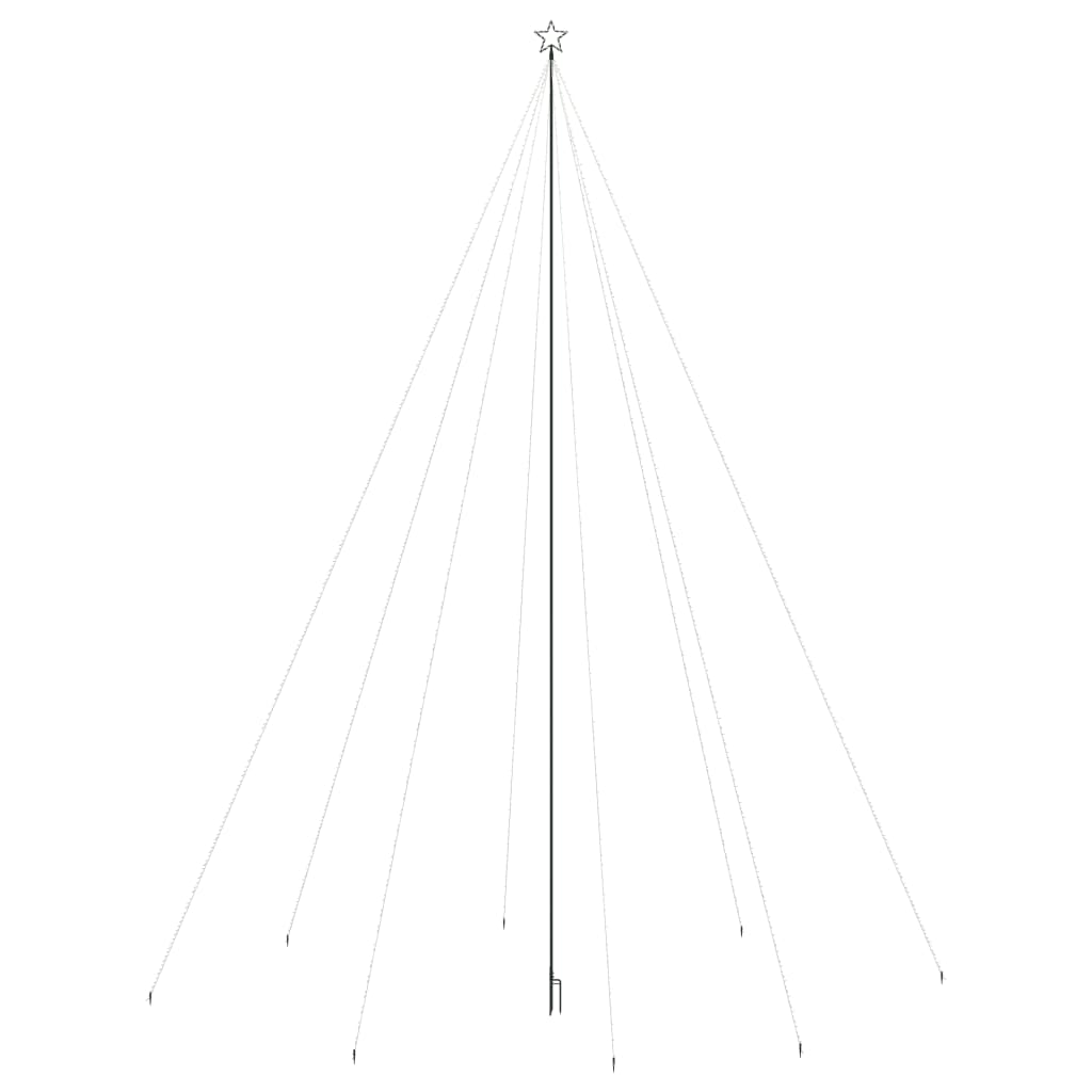 Joulukuusen valot sisä-/ulkokäyttöön 1 300 LED-valoa 8 m - Harrastajankoti.fi