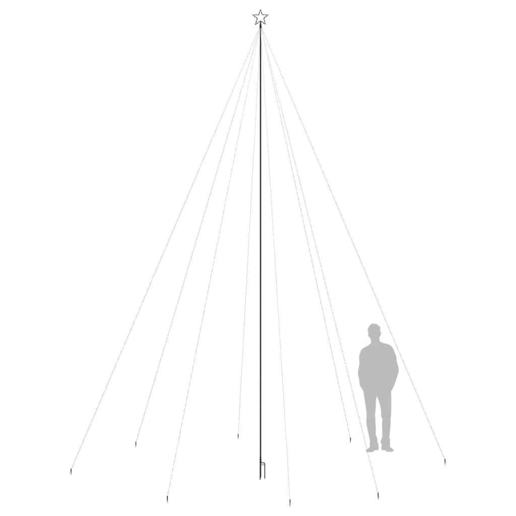 Joulukuusen valot sisä-/ulkokäyttöön 1300 x LED värikäs 8 m - Harrastajankoti.fi