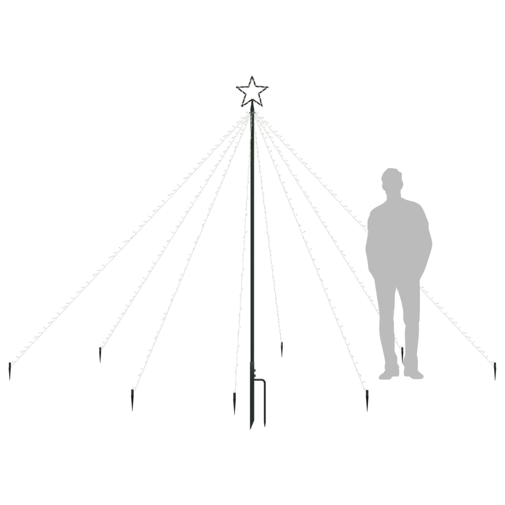 Joulukuusen valot sisä-/ulkokäyttöön 400 LED-valoa 2,5 m - Harrastajankoti.fi