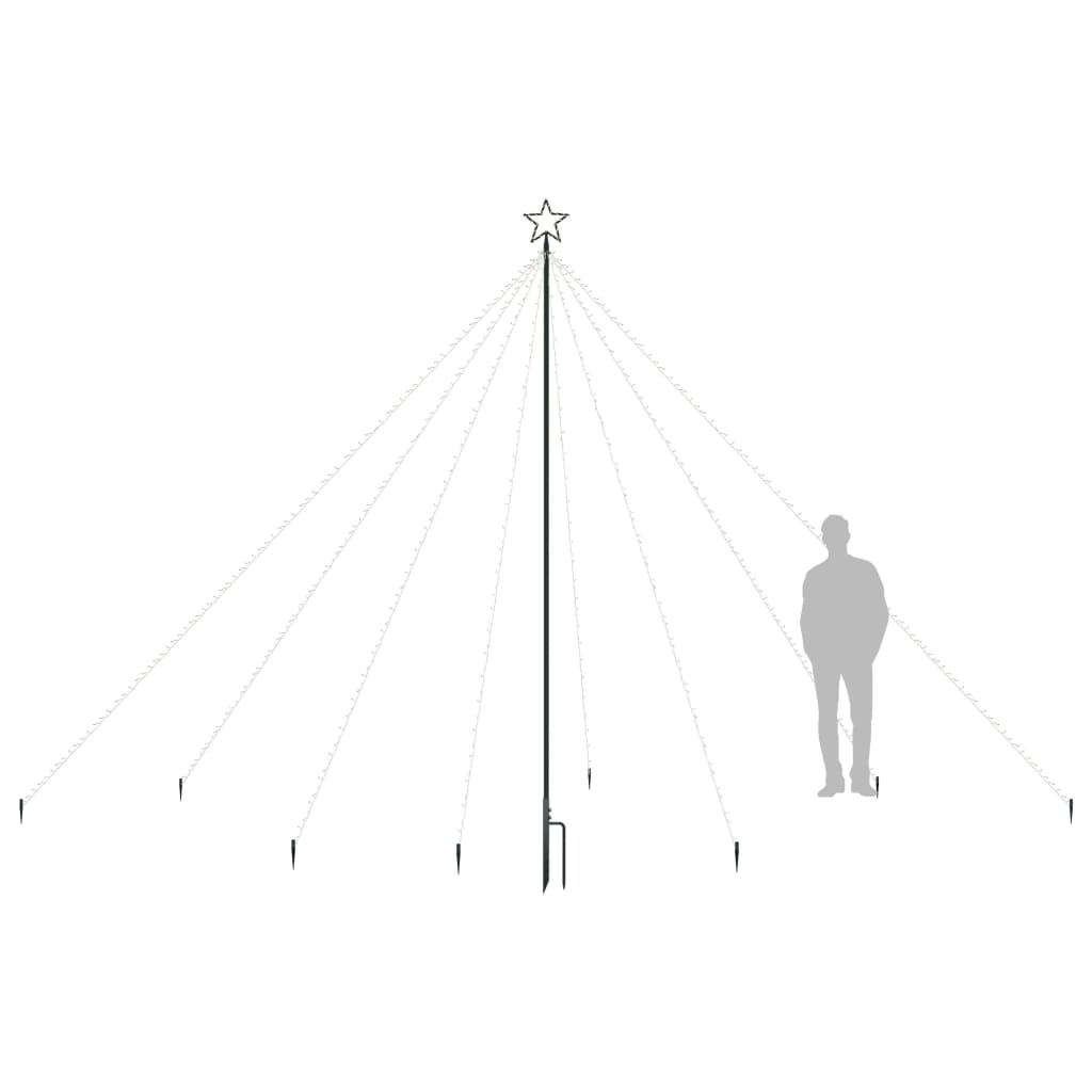 Joulukuusen valot sisä-/ulkokäyttöön 576 x LED sininen 3,6m - Harrastajankoti.fi