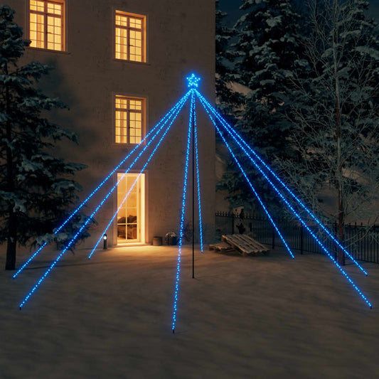 Joulukuusen valot sisä-/ulkokäyttöön 800 x LED sininen 5 m - Harrastajankoti.fi