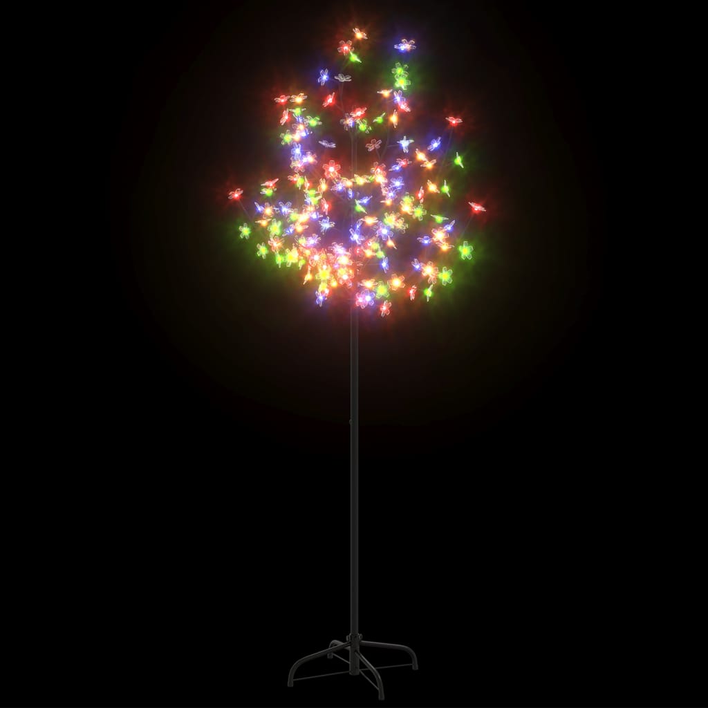 Joulukuusi 120 värikästä LED-valoa kirsikankukka 150 cm - Harrastajankoti.fi