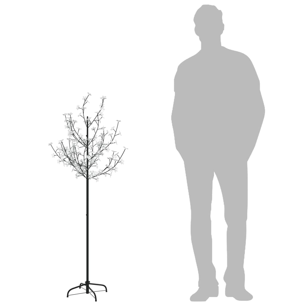 Joulukuusi 120 värikästä LED-valoa kirsikankukka 150 cm - Harrastajankoti.fi