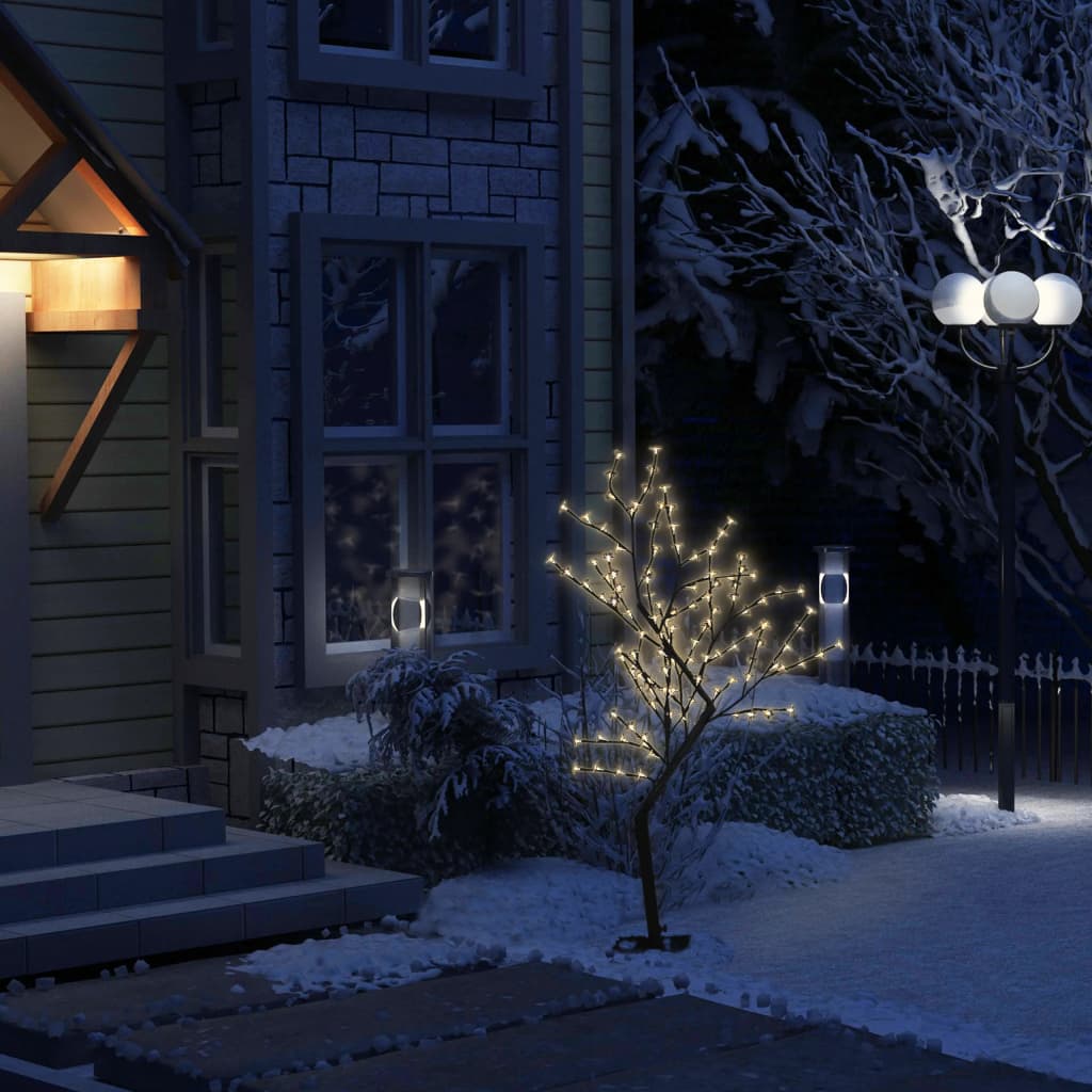 Joulukuusi 128 lämpimän valkoista LED-valoa kirsikankukka 120cm - Harrastajankoti.fi