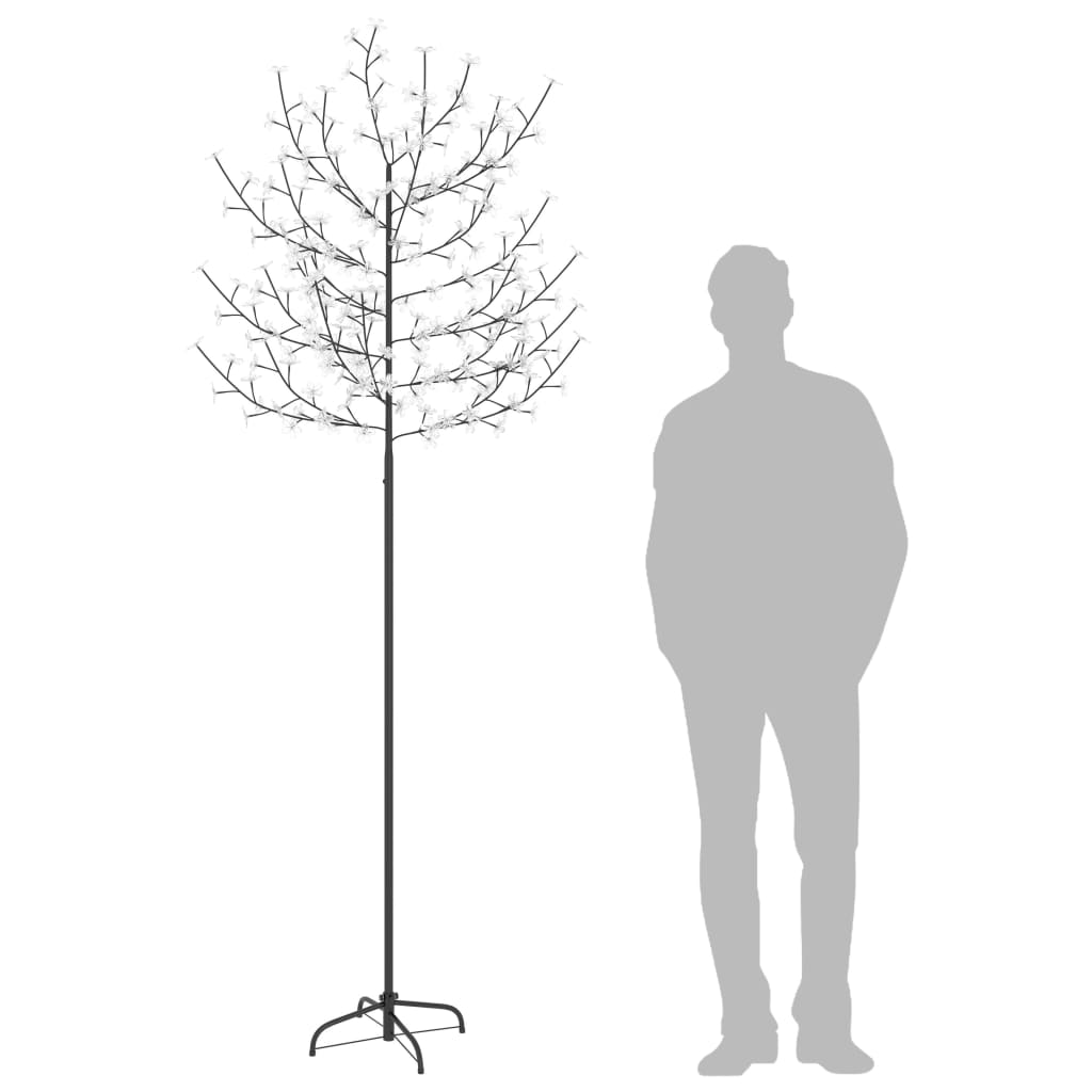 Joulukuusi 220 kylmän valkoista LED-valoa kirsikankukka 220 cm - Harrastajankoti.fi