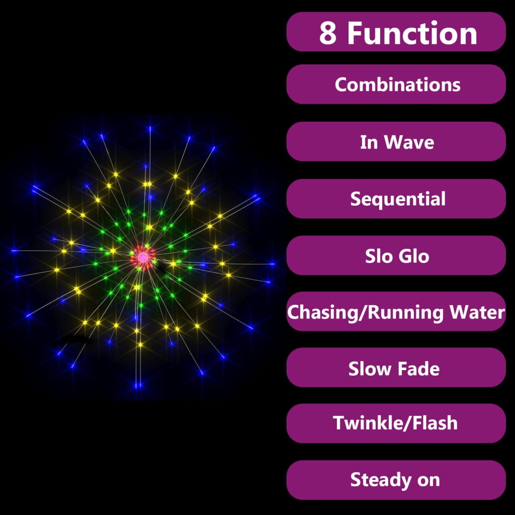Joulun ilotulitusulkovalo 10 kpl monivärinen 20 cm 1400xLED - Harrastajankoti.fi