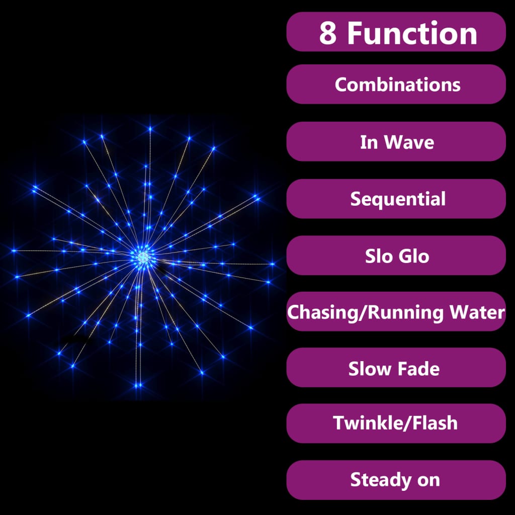 Joulun ilotulitusulkovalo 2 kpl sininen 20 cm 280xLED - Harrastajankoti.fi