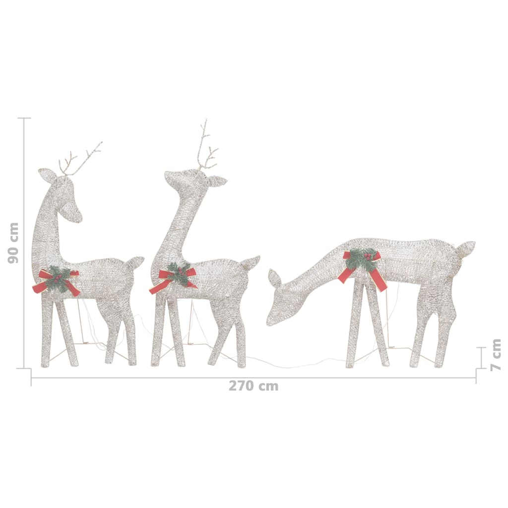 Jouluporoperhe 270x7x90 cm kulta lämmin valkoinen verkko - Harrastajankoti.fi