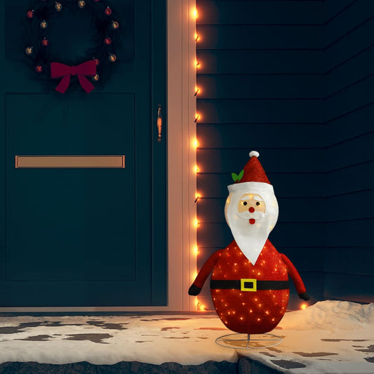 Joulupukki joulukoriste LED-valoilla ylellinen kangas 90 cm - Harrastajankoti.fi