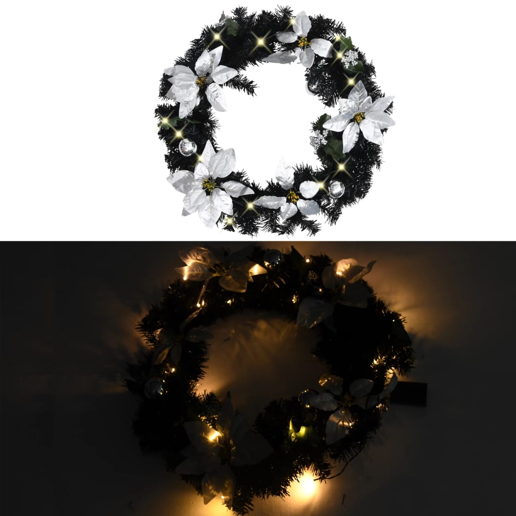 Jouluseppele LED-valoilla musta 60 cm PVC - Harrastajankoti.fi