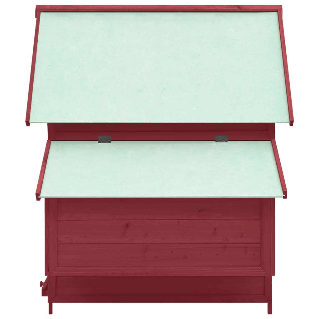 Kanakoppi punainen ja valkoinen 152x96x110 cm täysi kuusi - Harrastajankoti.fi