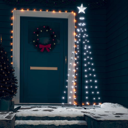 Kartio joulukuusi 100 kylmän valkoista LEDiä 70x180 cm - Harrastajankoti.fi