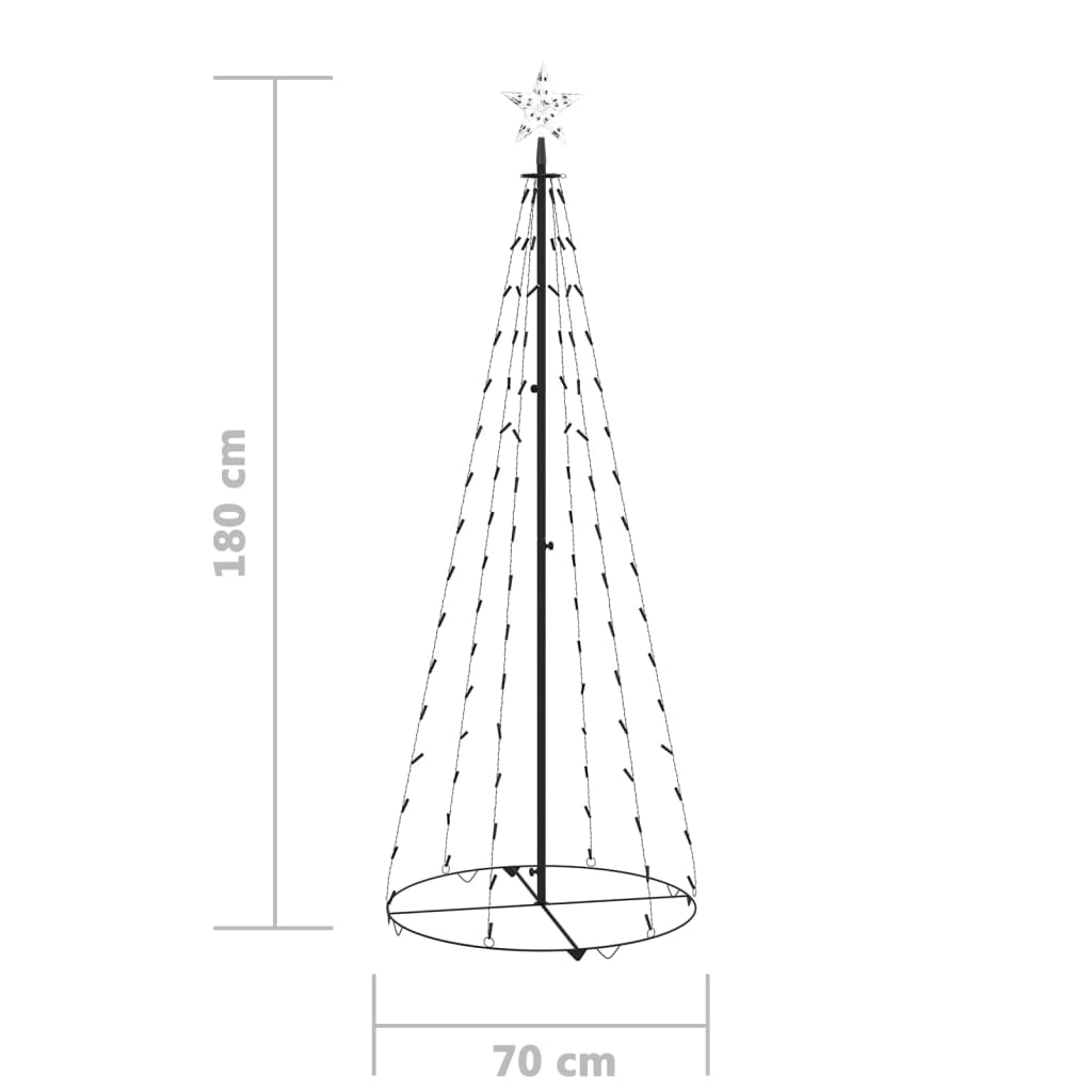 Kartio joulukuusi 100 kylmän valkoista LEDiä 70x180 cm - Harrastajankoti.fi