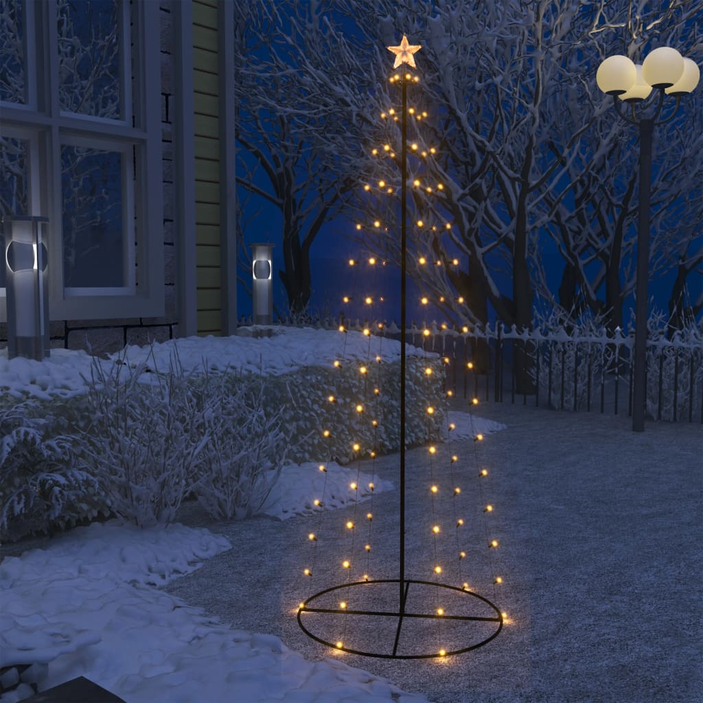 Kartio joulukuusi 100 lämpimän valkoista LEDiä 70x180 cm - Harrastajankoti.fi