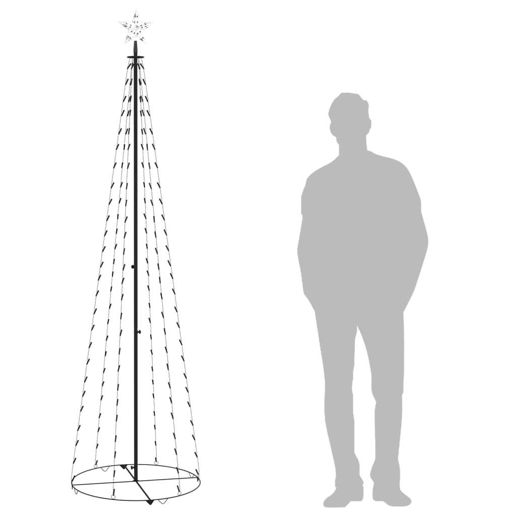 Kartio joulukuusi 136 kylmän valkoista LEDiä 70x240 cm - Harrastajankoti.fi