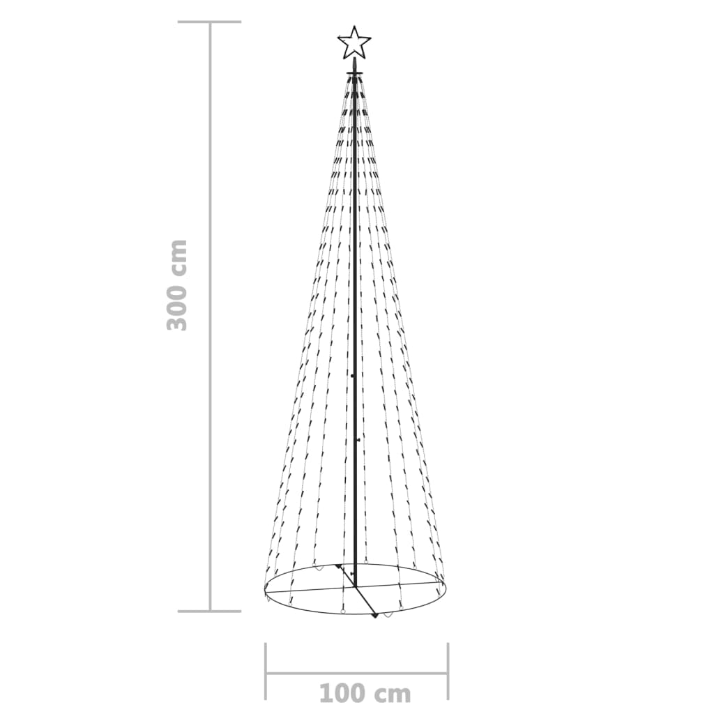 Kartio joulukuusi 330 kylmän valkoista LED-valoa 100x300 cm - Harrastajankoti.fi