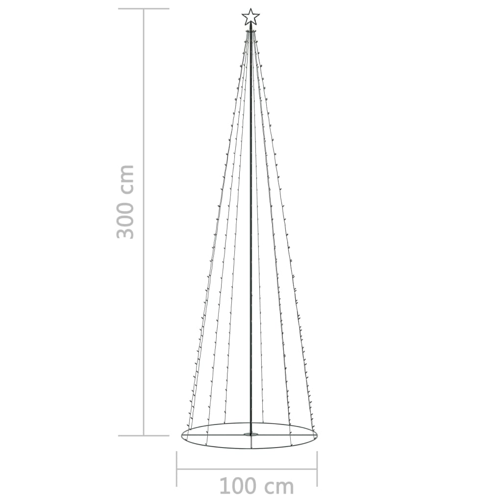 Kartio joulukuusi 330 lämpimän valkoista LEDiä 100x300 cm - Harrastajankoti.fi