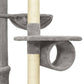 Kattoon asti yltävä kissan kiipeilypuu harmaa 220-240 cm - Harrastajankoti.fi