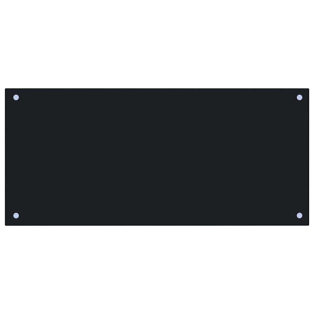 Keittiön roiskesuoja musta 90x40 cm karkaistu lasi - Harrastajankoti.fi